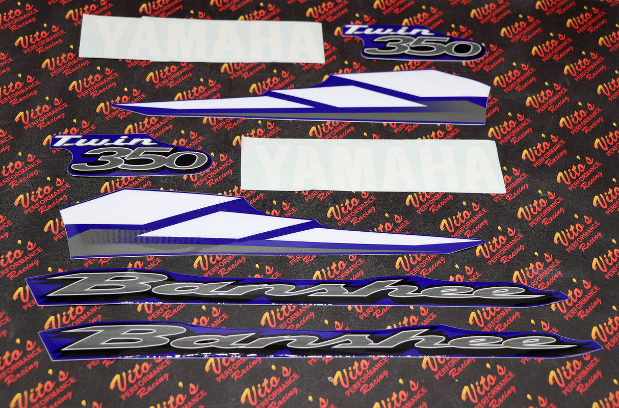 Vito's vinyl decal graphics kit 14MIL sticker Yamaha Banshee BLUE WHITE 2003