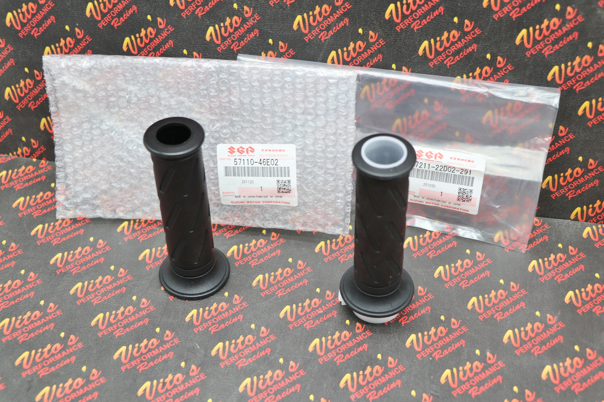 SUZUKI OEM GRIP & THROTTLE TUBE KIT GSXR 600 750 1000 HAYABUSA R + L