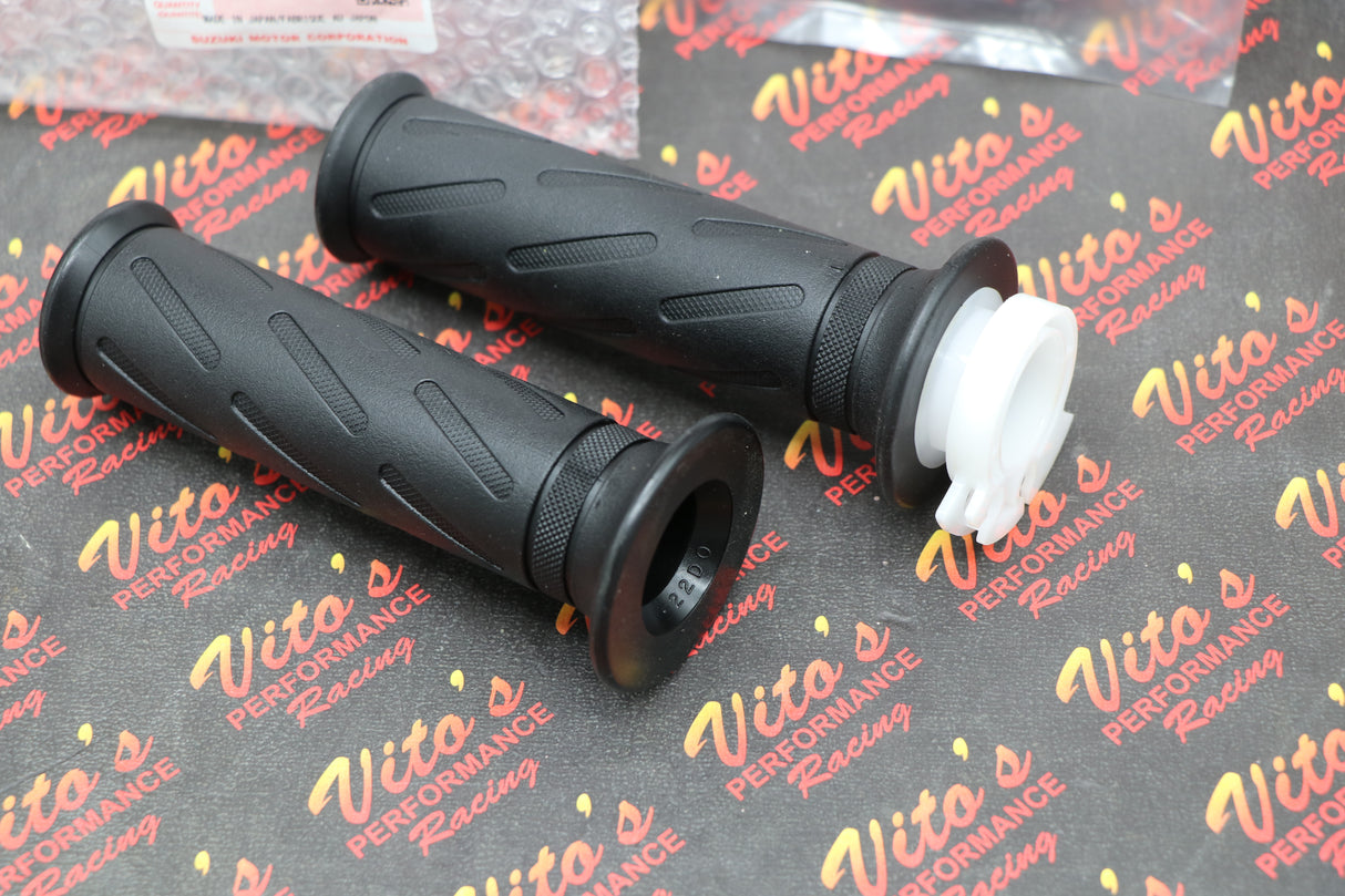 SUZUKI OEM GRIP & THROTTLE TUBE KIT GSXR 600 750 1000 HAYABUSA R + L