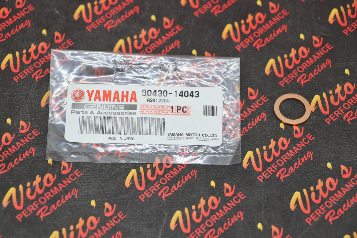 New Yamaha OEM oil drain plug copper gasket Banshee Raptor 660 700 Kodiak