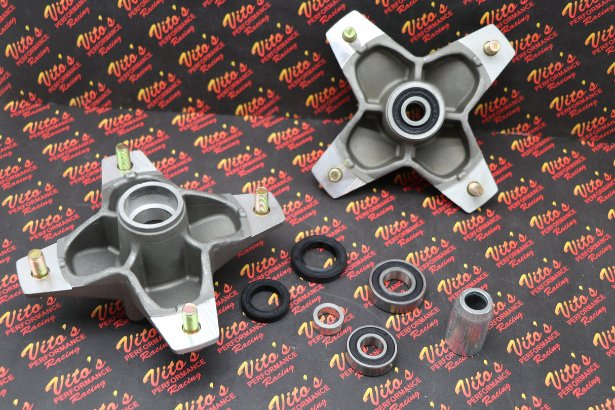 2 x NEW front hubs + studs + seals + bearings Yamaha Banshee Warrior Blaster 10