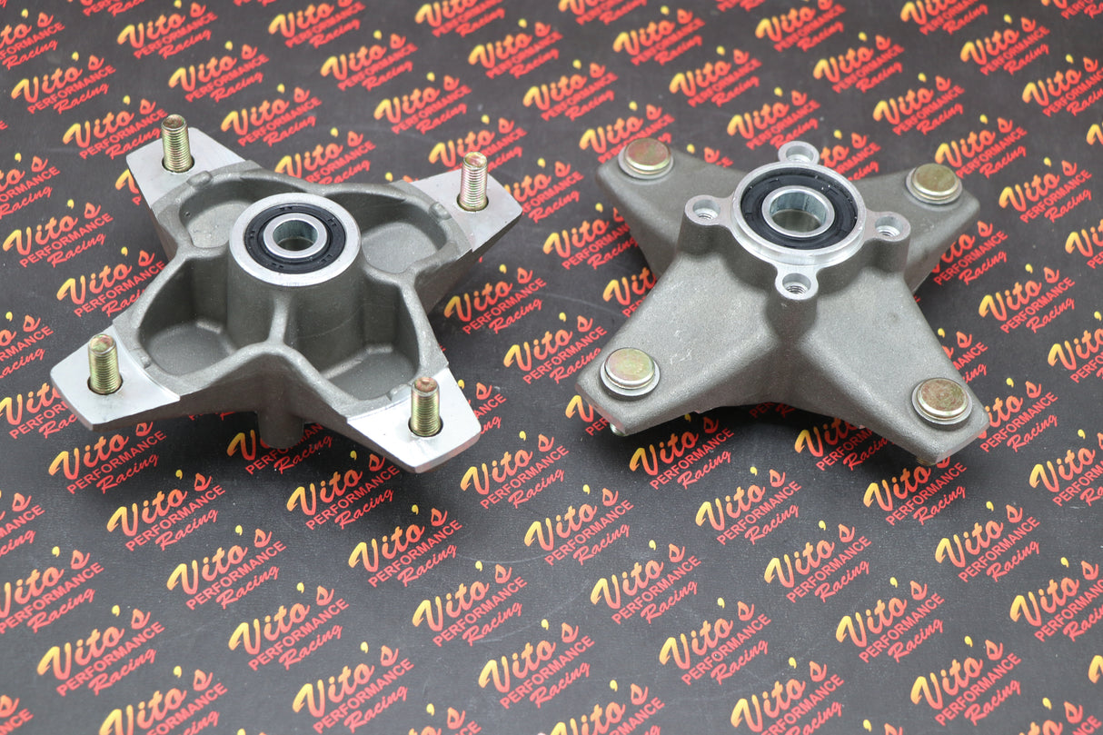 2 x NEW front hubs + studs seals bearings Yamaha Raptor 700 660 YFZ450 YFZ450r 4
