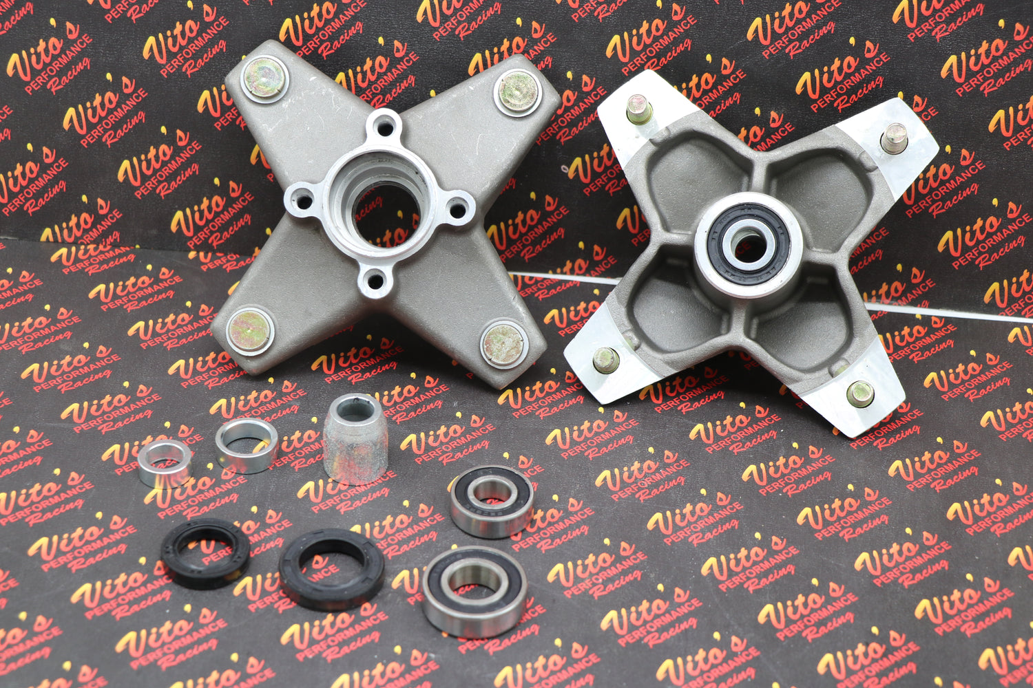 2 x NEW front hubs + studs seals bearings Yamaha Raptor 700 660 YFZ450 YFZ450r 5