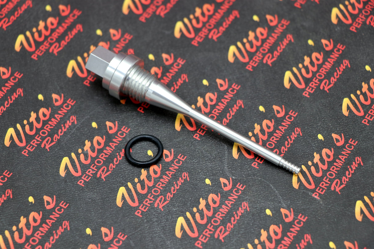 REPLACEMENT billet aluminum Dipstick for lock up covers Banshee SILVER