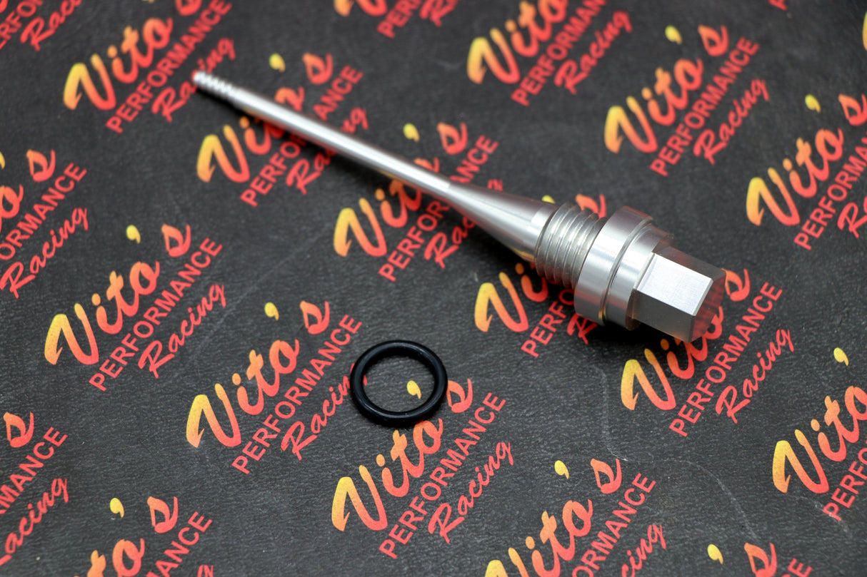 REPLACEMENT billet aluminum Dipstick for lock up covers Banshee SILVER