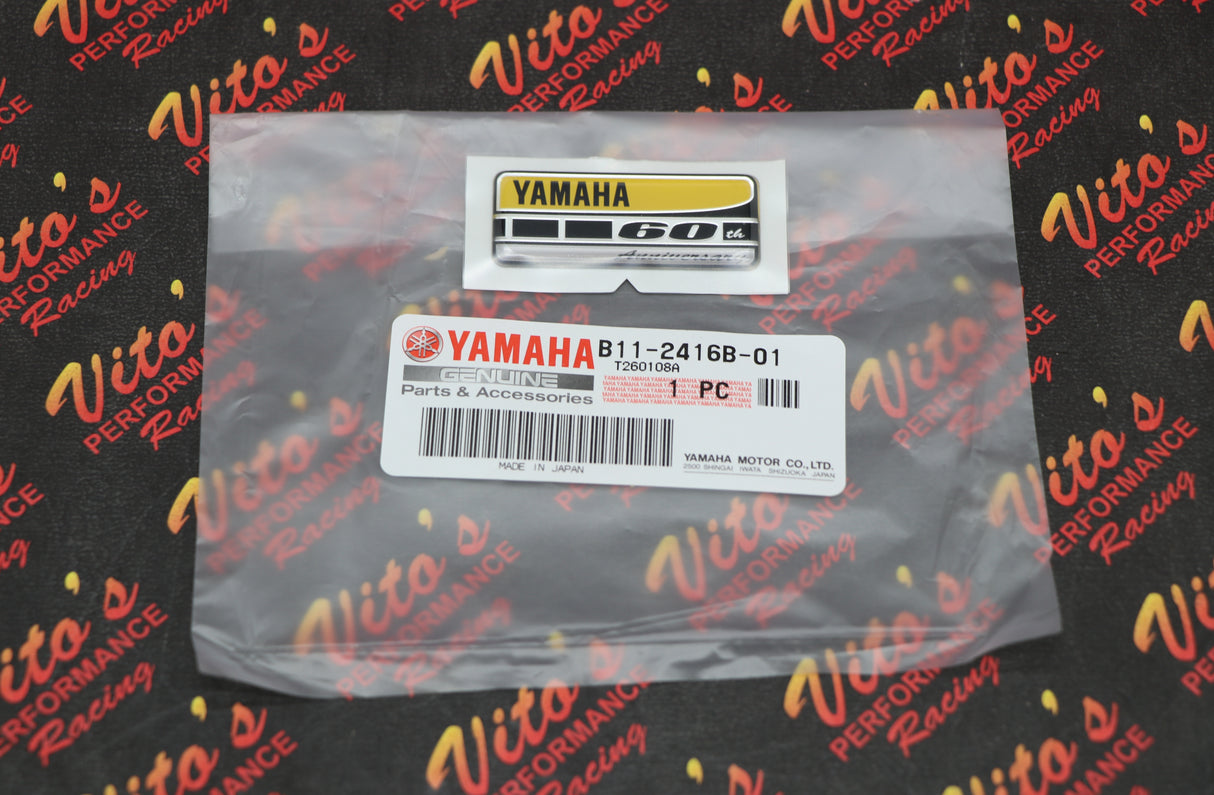 OEM YAMAHA 60TH ANNIVERSARY DOMED DECAL TAG EMBLEM STICKER TRIM 2016
