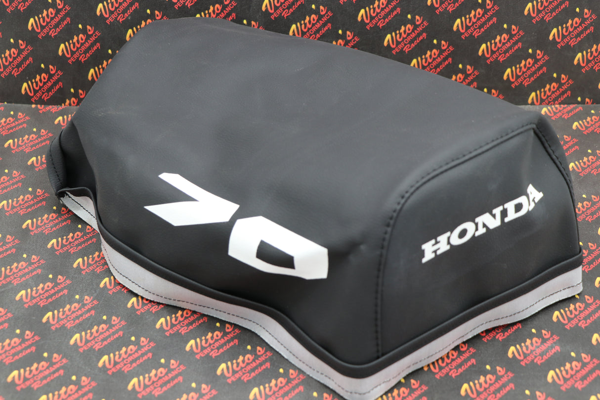 NEW Honda ATC70 seat cover only - fits 1978-1985 ATC 70 BLACK SMOOTH #70 letters