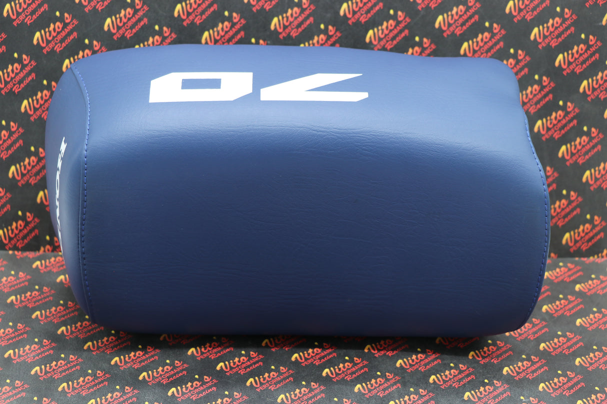 NEW Honda ATC70 seat complete - fits 1978-1985 ATC 70 #70 print on sides BLUE