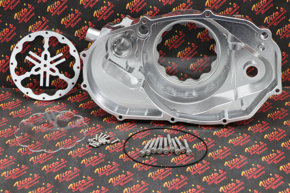 Billet aluminum Yamaha Banshee lock up CLUTCH COVER + LOCK UP + LEVER SILVER
