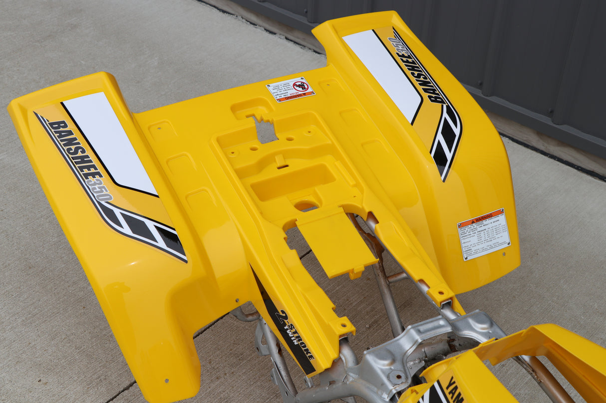 Yamaha Banshee fenders gas tank plastic graphics YELLOW + CARBON GRILL 2006 50th