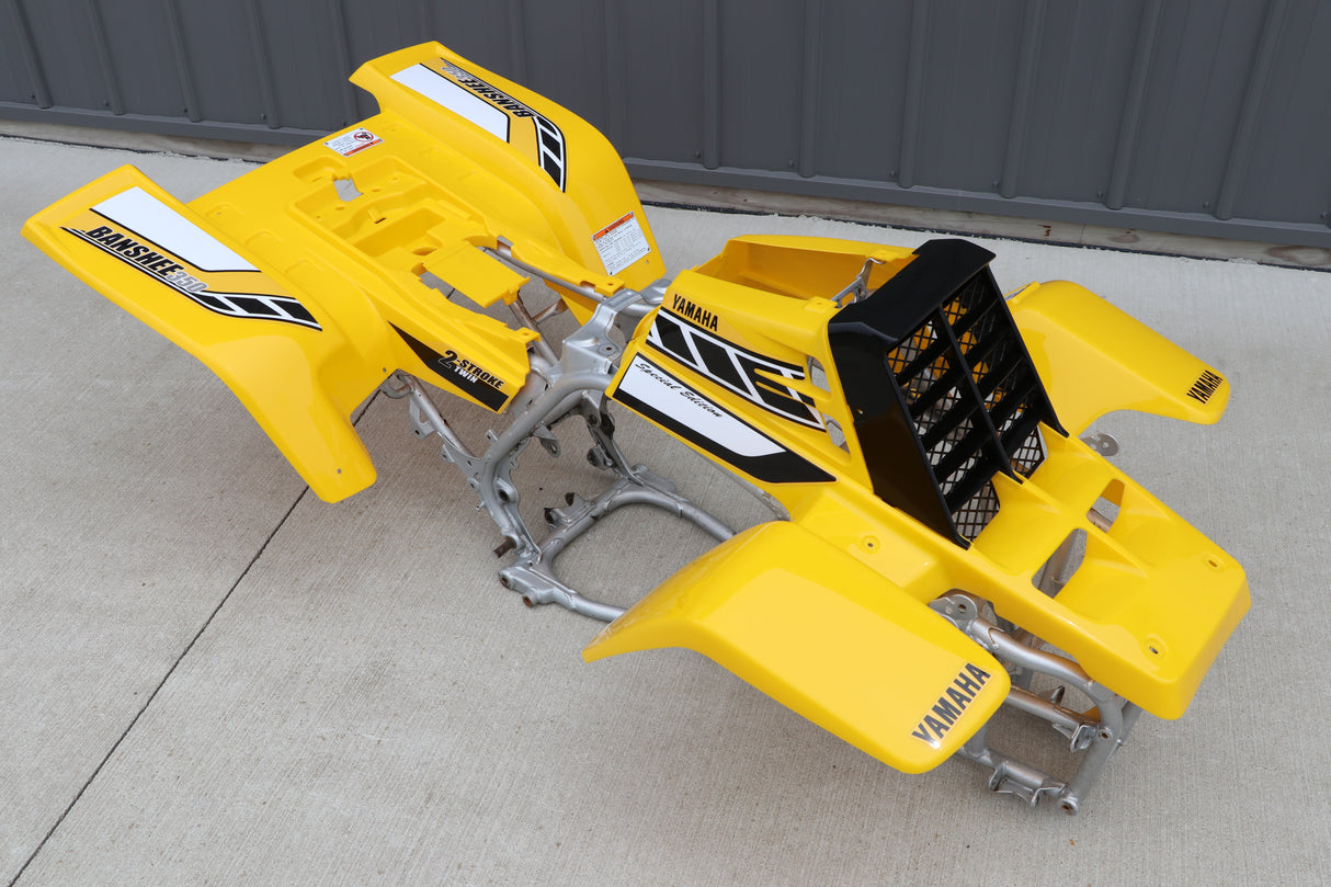 Yamaha Banshee fenders gas tank plastic grill graphics BLACK YELLOW 2006 50th
