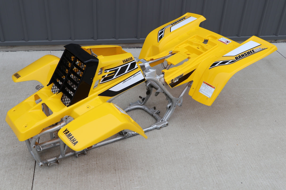 Yamaha Banshee fenders gas tank plastic grill graphics BLACK YELLOW 2006 50th