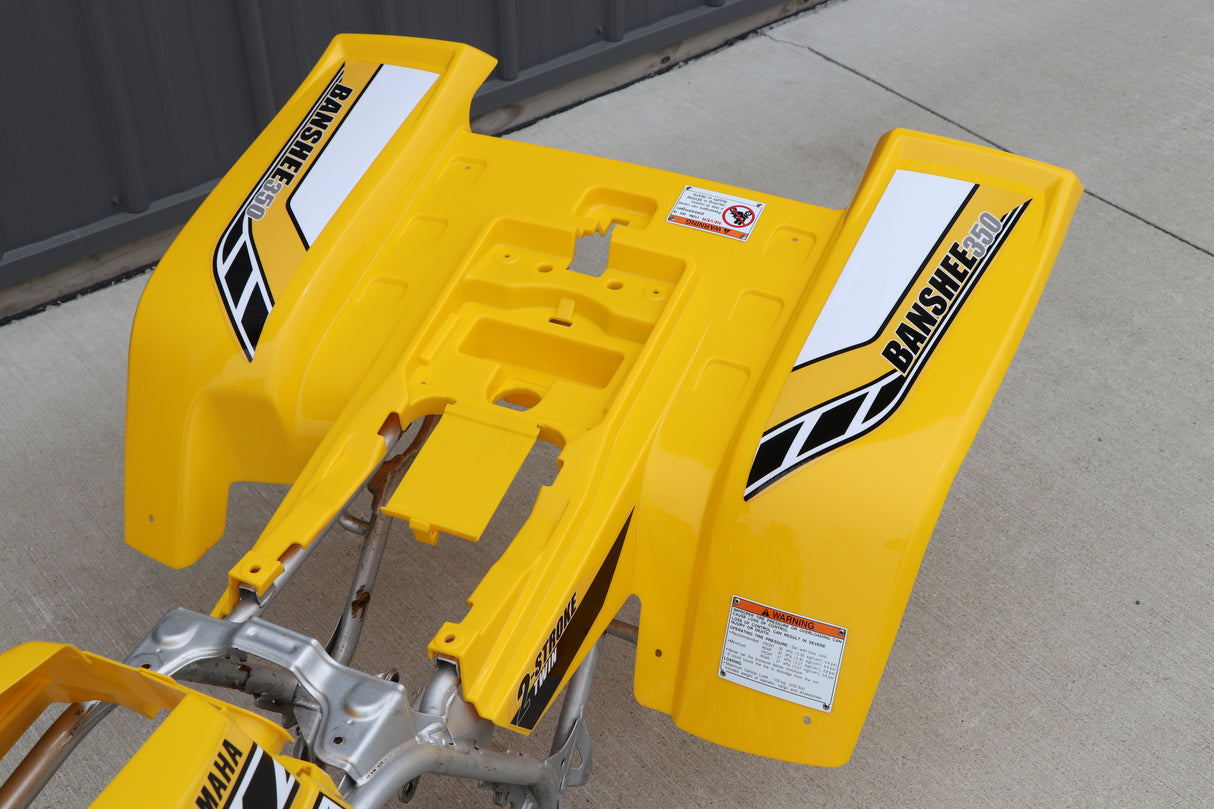 Yamaha Banshee fenders gas tank plastic grill graphics BLACK YELLOW 2006 50th