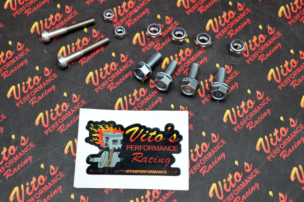 12 piece HARDWARE INSTALL BOLT KIT skidplate + skid plate guide Yamaha Banshee
