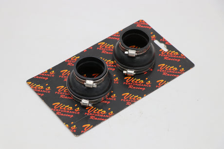 2 x NEW rubber intake boots factory airbox + 4 clamps Yamaha Banshee 1987-2006 1