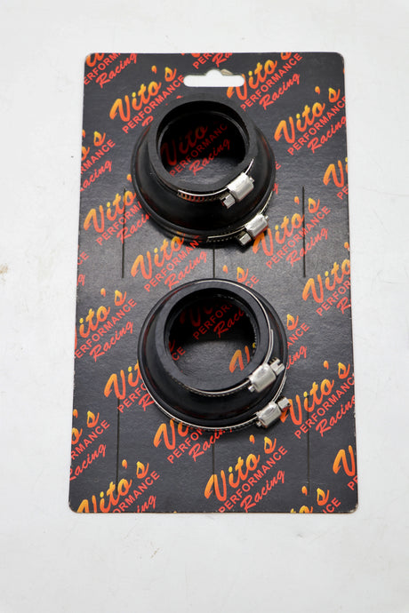2 x NEW rubber intake boots factory airbox + 4 clamps Yamaha Banshee 1987-2006 2