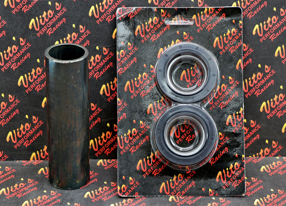 NEW rear axle carrier bearing + seal + SPACER TUBE KIT Yamaha Banshee 1987-2006