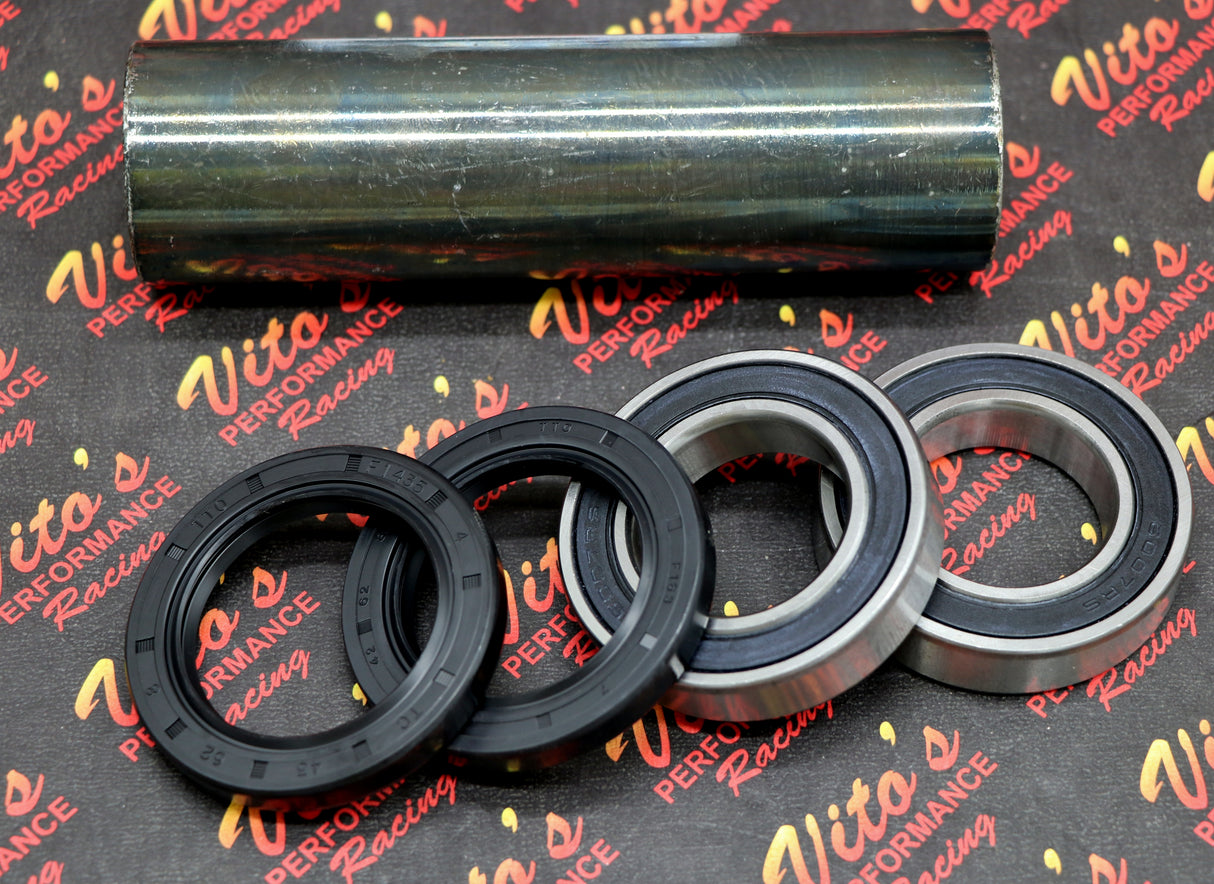 NEW rear axle carrier bearing + seal + SPACER TUBE KIT Yamaha Banshee 1987-2006