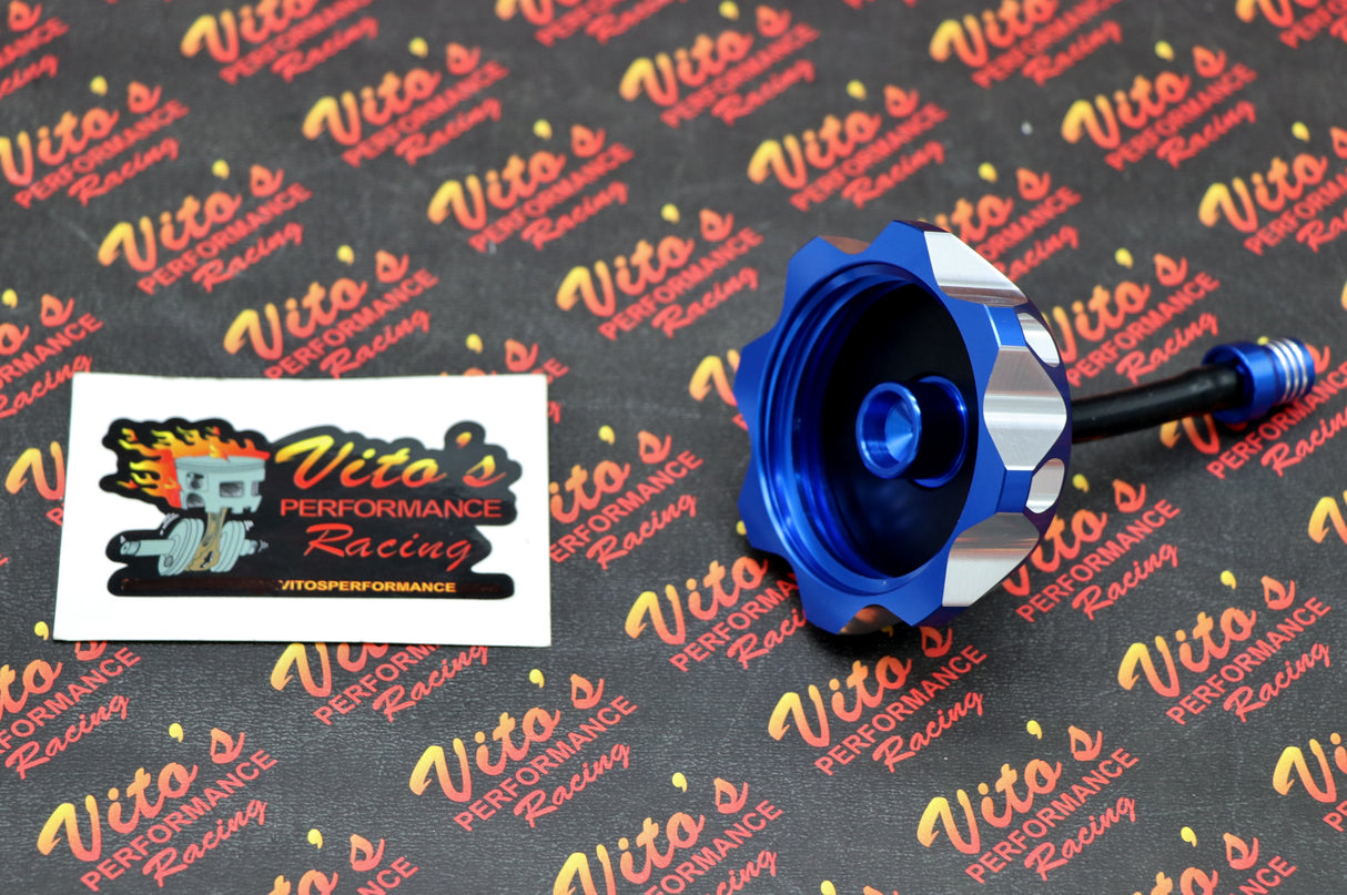Vito's Performance aluminum GAS CAP Yamaha Raptor 700 700R BLUE