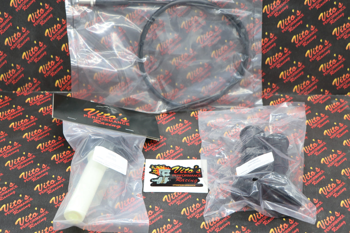 NEW Vito's Blaster twist throttle conversion kit setup + grips + cable 1988-2006