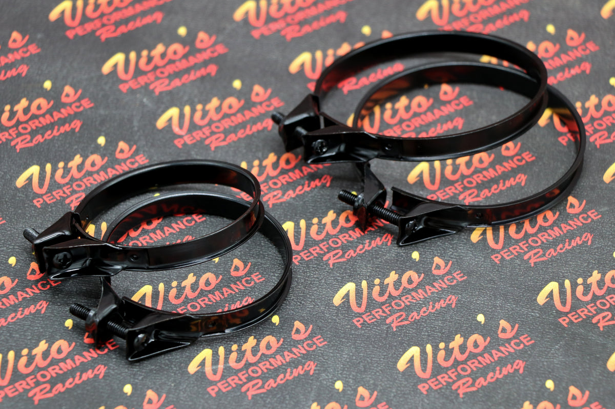 4 x VITO's carb clamps for stock airbox boots Yamaha Banshee 1987-2006