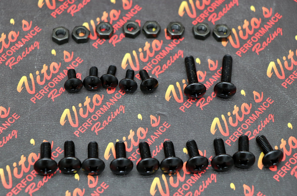 Vito's Yamaha Banshee Fender Bolt Screw Nut Mount Kit Plastics Hardware BLACK