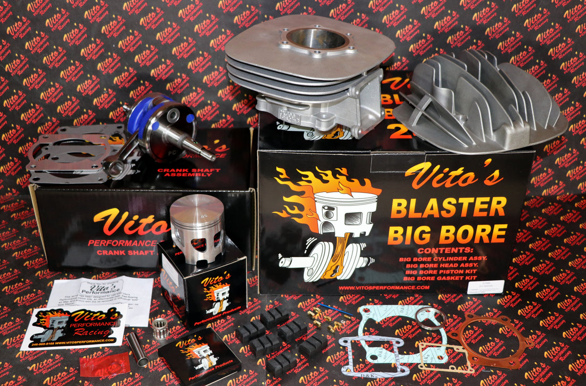 Vito's BLASTER Big Bore 240cc Yamaha 72.00 Cylinder +3mm stroker crank kit