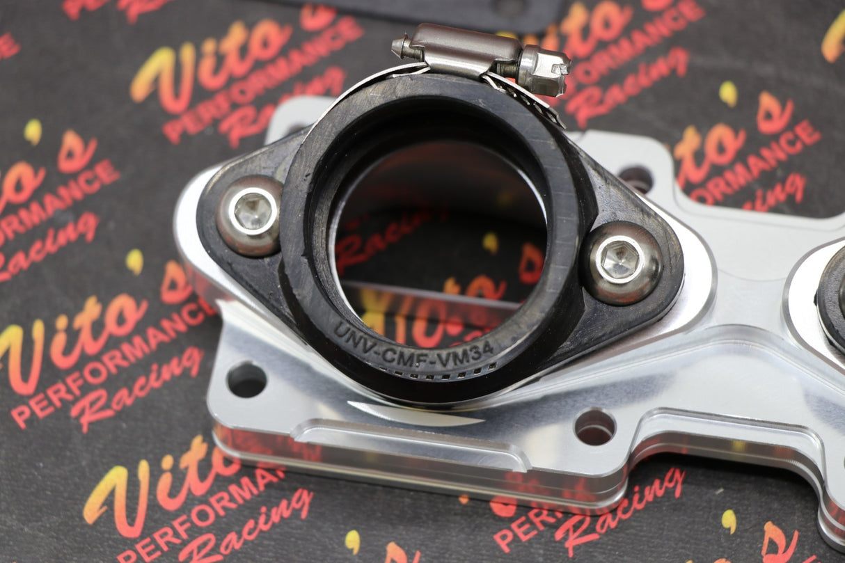 NEW Banshee BILLET aluminum crossover intakes 33mm 34mm 35mm carbs intake boots 4