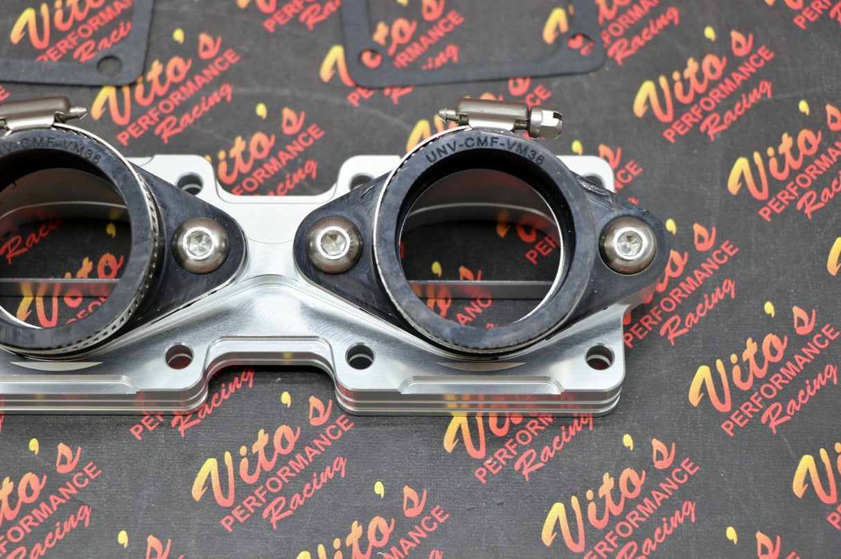 NEW Banshee BILLET aluminum crossover intakes STOCK or 28mm carbs intake boots