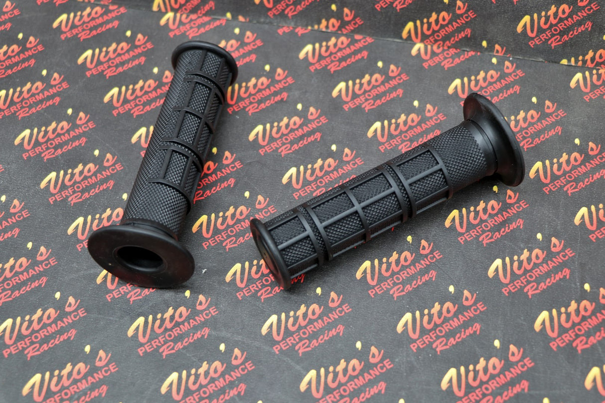 ATV handlebar grips Vito's BLACK 7/8" thumb throttle Yamaha Honda OEM style