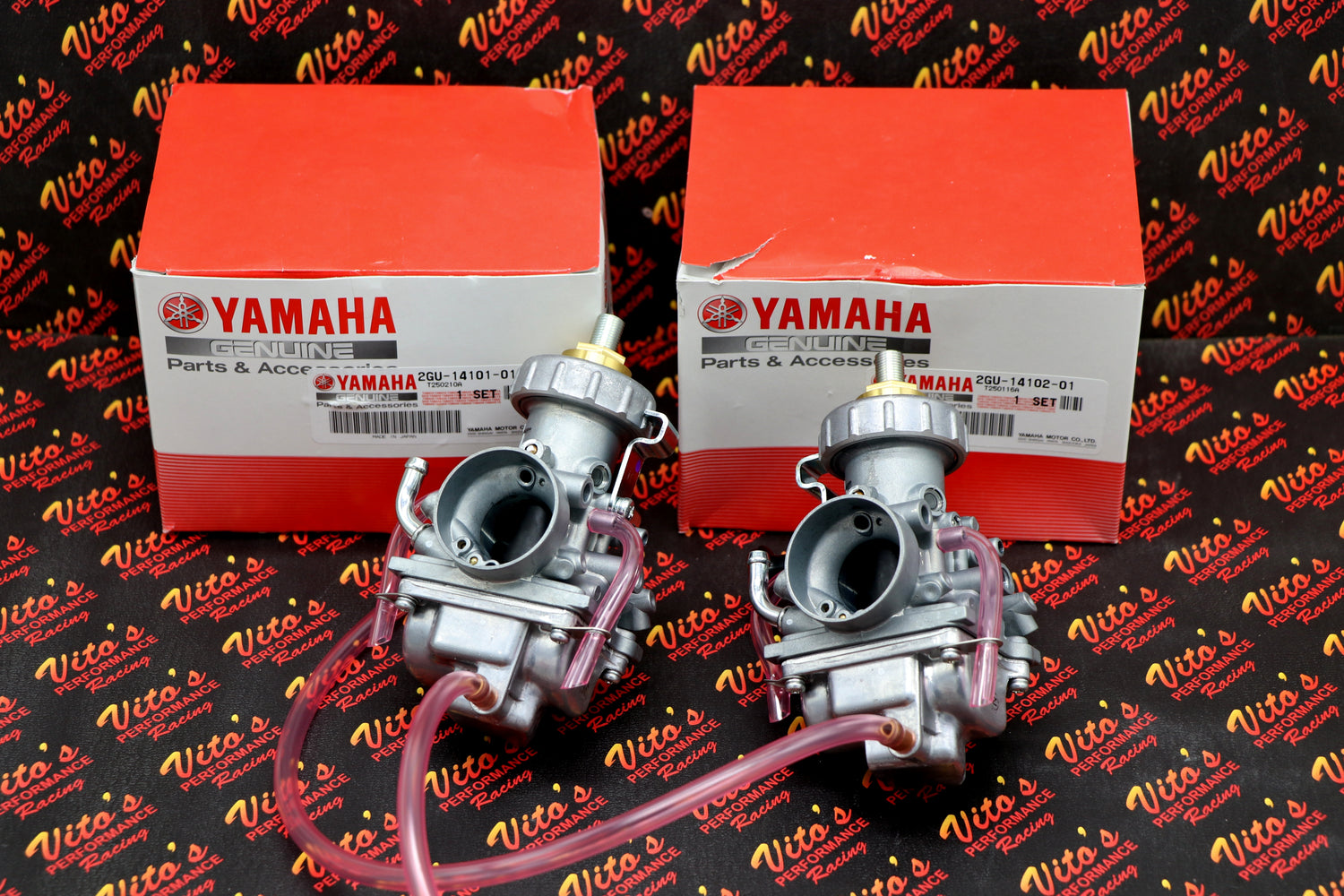 2 x OEM factory carburetor carbs Yamaha Banshee genuine 1987-2006 NEW + cable