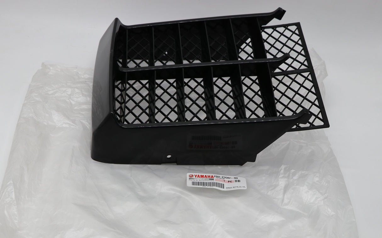 NEW Yamaha Banshee plastic OEM factory radiator cover + mesh grill BLACK 1987-06 3