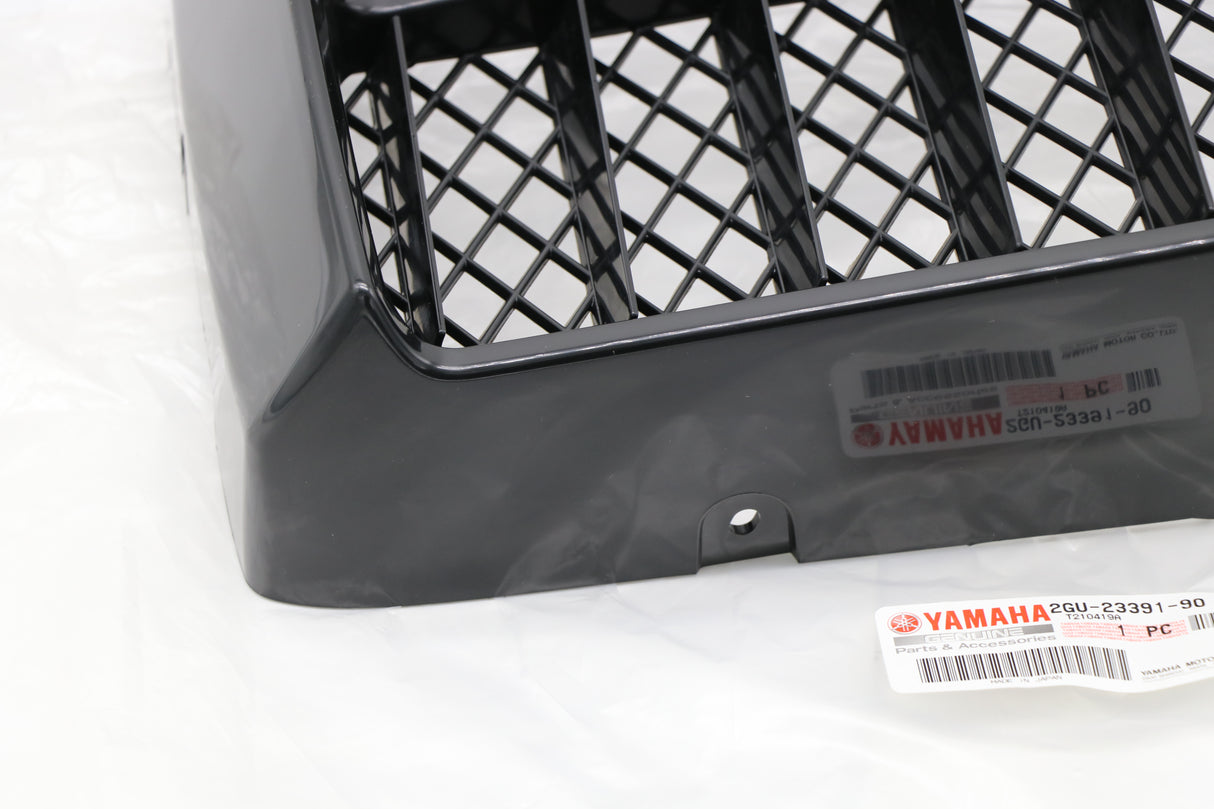 NEW Yamaha Banshee plastic OEM factory radiator cover + mesh grill BLACK 1987-06 4
