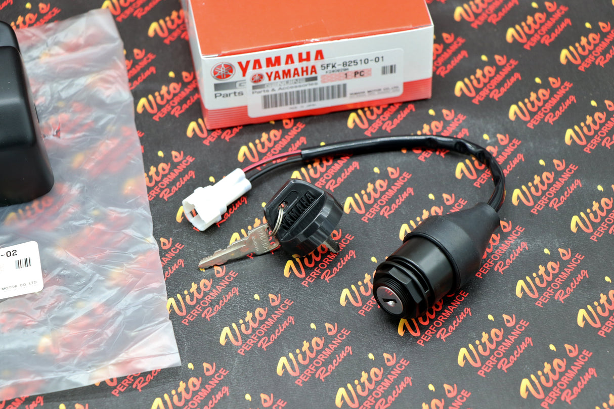 NEW OEM key on/off switch + NEW factory plastic bezel YAMAHA Banshee 2002-2006
