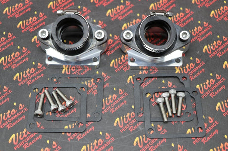 2 x BANSHEE BILLET aluminum SINGLE INTAKES carb boots intake stock carb 28mm PWK 2