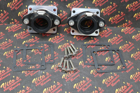 2 x BANSHEE BILLET aluminum SINGLE INTAKES carb boots intake stock carb 28mm PWK 4