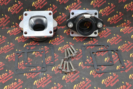 2 x BANSHEE BILLET aluminum SINGLE INTAKES carb boots intake stock carb 28mm PWK 5