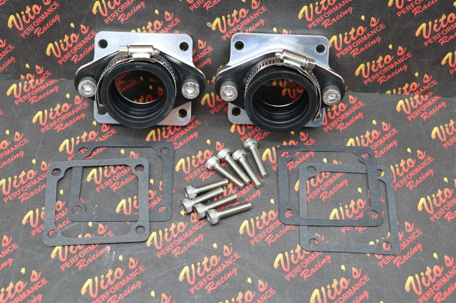 2 x BANSHEE BILLET aluminum SINGLE INTAKES carb boots intake 33mm 34mm 35mm PWK 2