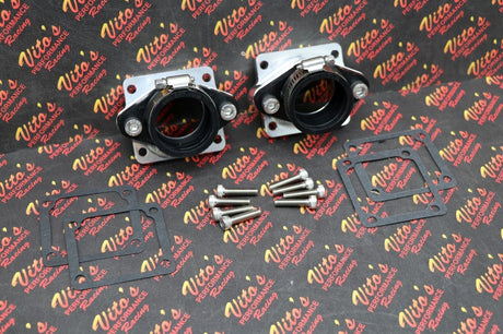 2 x BANSHEE BILLET aluminum SINGLE INTAKES carb boots intake 38mm 39mm 41mm PWK 2