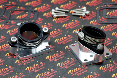 2 x BANSHEE BILLET aluminum SINGLE INTAKES carb boots intake 38mm 39mm 41mm PWK 5