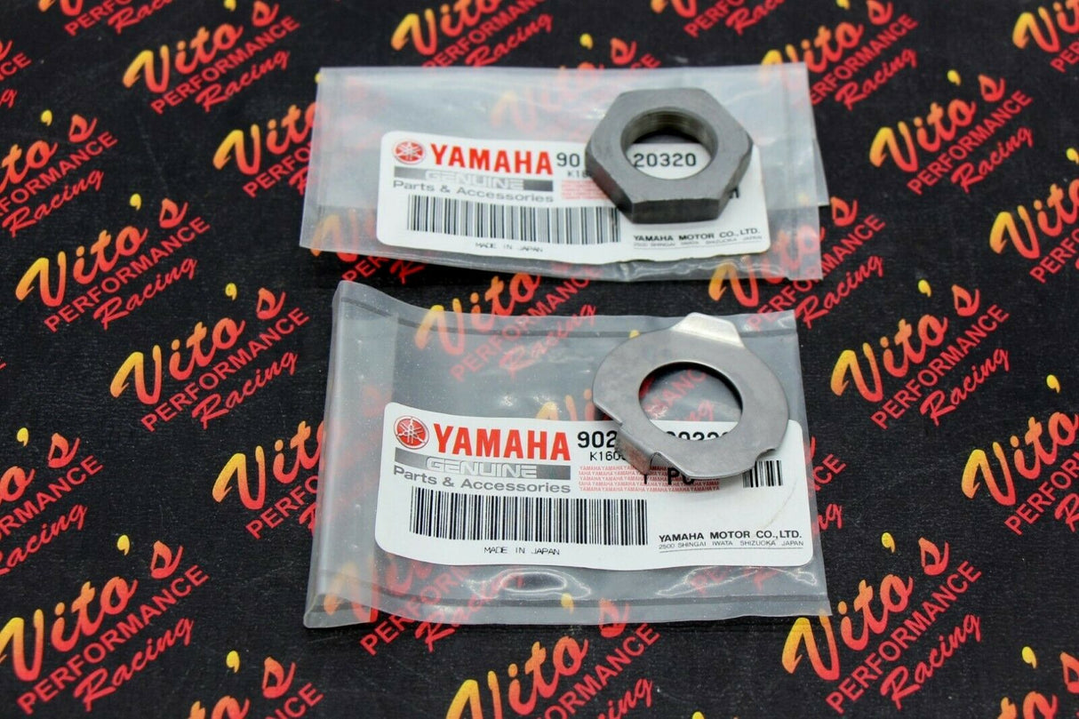 NEW OEM YAMAHA BANSHEE CLUTCH BASKET HUB NUT + FRENCH LOCK WASHER KIT 1