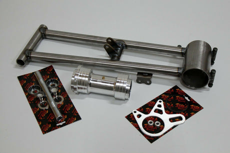 TYSON Banshee swingarm round extended chromoly rear carrier + front bearings +4" 2
