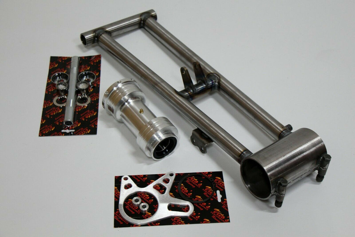 TYSON Banshee swingarm round extended chromoly rear carrier + front bearings +6" 1