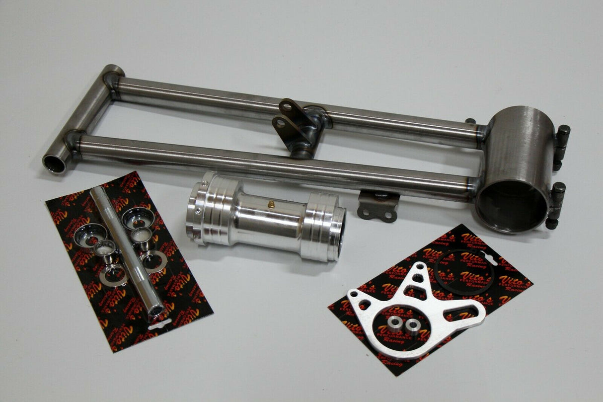 TYSON Banshee swingarm round extended chromoly rear carrier + front bearings +6" 2