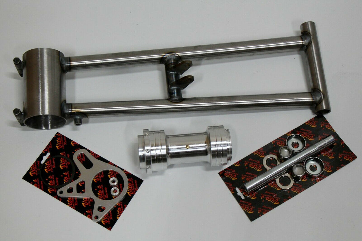 TYSON Banshee swingarm round extended chromoly rear carrier + front bearings +6" 3