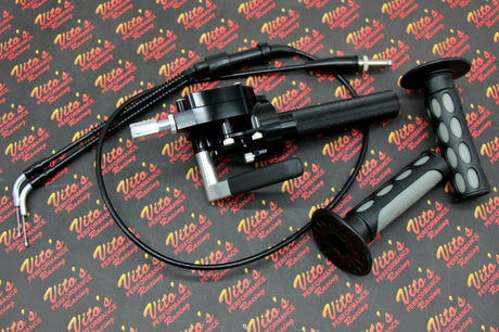 Dual Gasser Throttle thumb  twist kit for Yamaha Banshee + Vito's cable + grips 1