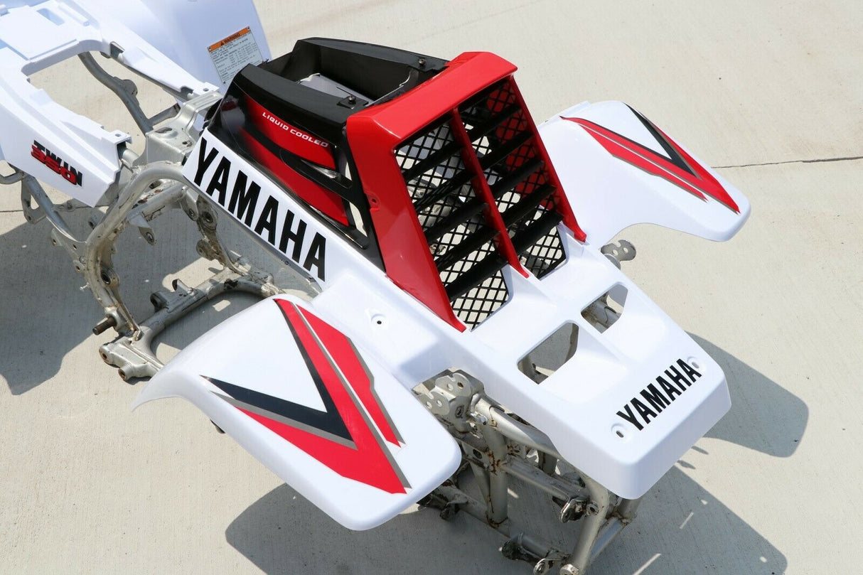 Yamaha Banshee fenders + gas tank plastic + grill + graphics WHITE and RED 2000 4