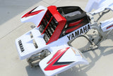 Yamaha Banshee fenders + gas tank plastic + grill + graphics WHITE and RED 2000 5
