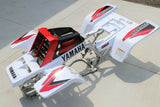 Yamaha Banshee fenders + gas tank plastic + grill + graphics WHITE and RED 2000 11