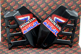 Radiator Shrouds tank plastic guards Honda ATC250R 1985 1986 BLACK + sticker kit 1